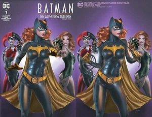 BATMAN THE ADVENTURES CONTINUE SEASON 2 #1 NAT SANDERS HARLEY VIRGIN VARIANT SET - Picture 1 of 3