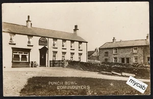 Postkarte Edmundbyers nr Consett Durham Pub Punch Bowl Hotel frühe RP - Bild 1 von 2