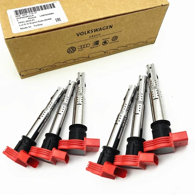 6x Original Volkswagen Zündspule Für Audi A4 8E 8K A5 8T 8F A6 4F 4G A8 4E Q7 4L - Image 1 of 4