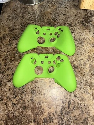 Lot Of 2 Lime Green Xbox One Silicone Controller Covers NO Controllers EUC - Image 1 of 2