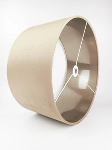 Paralume batteria velluto opaco crema *6 fodere spazzolate * bronzo champagne oro rosa - Foto 1 di 17