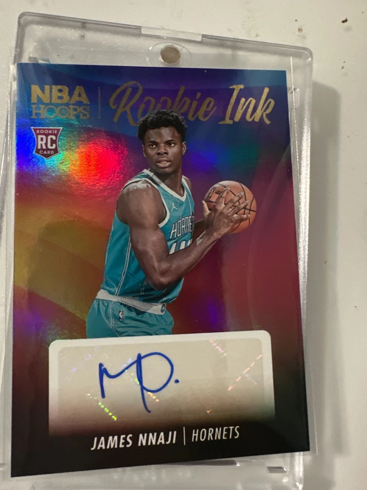 2023-24 Panini NBA Hoops - Rookie Ink James Nnaji #RI-NNJ (AU, RC) - Image 1 of 2