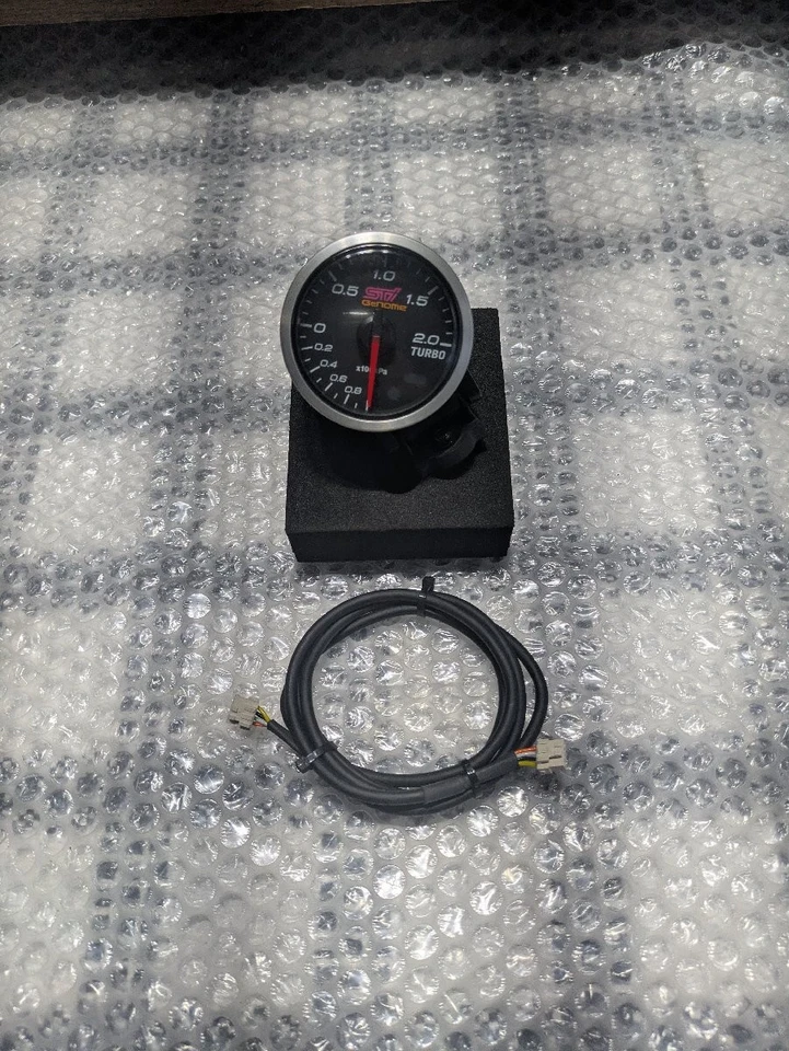 Subaru STI Boost Gauge 52 mm genuino descontinuado para WRX GC8 VAB Legacy JAPÓN Foto 1 de 4