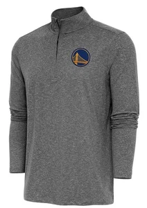 Antigua NBA Warriors Grigio 1/4 Quarto Zip Pull Over Uomo Medium - Foto 1 di 4