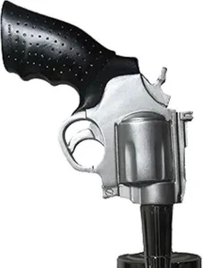 Agarre de pistola mango de grifo de cerveza revólver plateado Kegerator barra deportiva regalo cervecero - Imagen 1 de 2