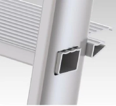 SCALA IN ACCIAIO E ALLUMINIO MOD. MISTA – 4 GRADINI - Immagine 1 di 3