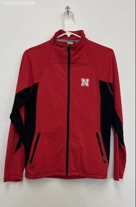 LevelWear Red Women's Nebraska Cornhusker Full Zip Athletic Fleece Jacket Size M - Picture 1 of 7