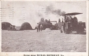 Vintage Farming Scene Rural Retreat Virginia Postcard 1930s 1932 - Picture 1 of 2