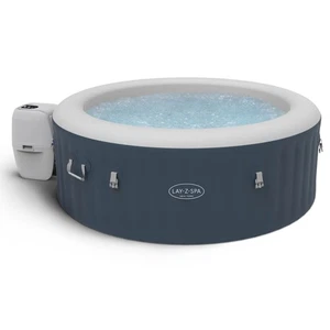 Lay-Z-Spa New York AirJet Hot Tub, 6 Person Energy Saving Spa, Green - Picture 1 of 6