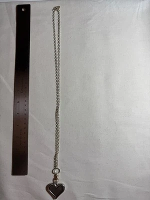 Collar medallón corazón búho origami | Dijes flotantes | Marco de cristal plateado Foto 1 de 3