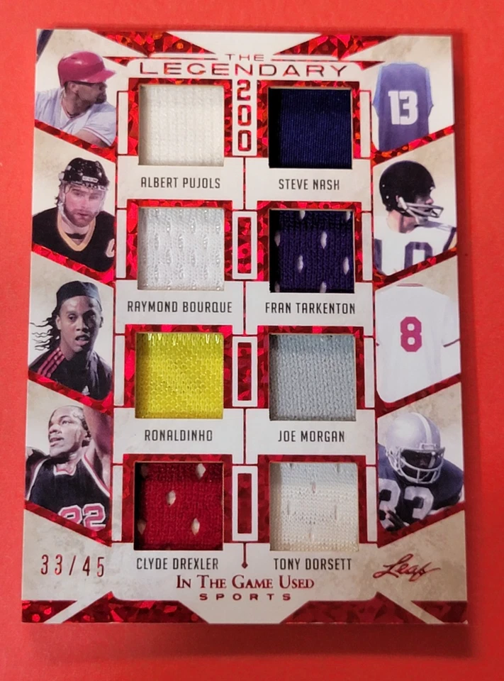 Albert Pujols Jersey card #33/45 STEVE NASH Drexler RONALDINHO Dorsett TARKENTON - Image 1 of 4
