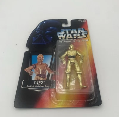 Star Wars Power of the Force C-3PO Figure Kenner 1995 Sealed Metallic Body - Image 1 of 4