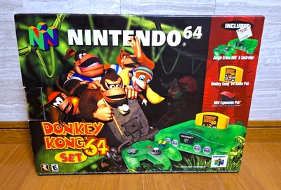 NEW Nintendo 64 Donkey Kong Set Jungle Green N64 *HOLY GRAIL - BEAUTIFUL BOX* - Image 1 of 4