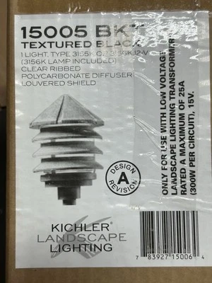 KICHLER 15005 BTK Landscape 12V Landscape Path Walkway Accent Lighting NEW