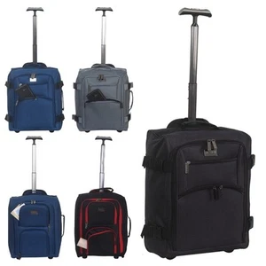 Travel Bag with Wheels EasyJet Under Seat Luggage Suitcase Cabin Bag Trolley - Picture 1 of 97