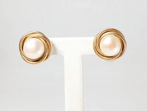 Pendientes de perlas de oro 14K - Imagen 1 de 3