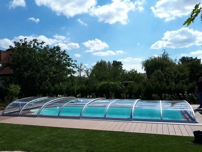 GFK Schwimmbecken mit Überdachung 7 x 3,2 x 1,5 Pool Poolhalle Paket Hersteller - Bild 1 von 4