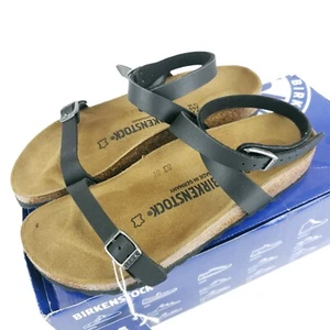 BIRKENSTOCK Daloa Ankle Strap Sandal BIrko-Flor BLACK Narrow Fit - Picture 1 of 10