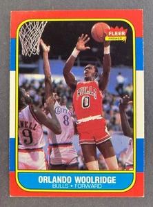 1986 Fleer #130 Orlando Woolridge RC (Chicago Bulls) ROOKIE! FIGHTING IRISH! - Picture 1 of 2