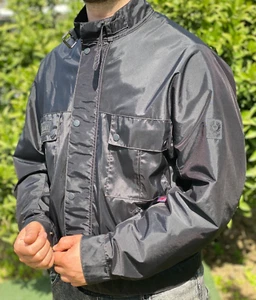 Belstaff Rider Jacket Short Motorcycle Windbreaker Bomber Biker Size XL - Picture 1 of 24