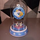 Disney Princess Cinderella Clock Porcelain Face Dial Glass Dome Tested Works