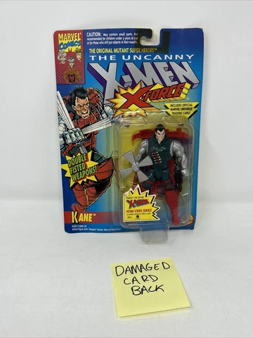 The Uncanny X-Men X-Force KANE New Sealed Action Figure Toy Biz 1993 W/card E2 Cover