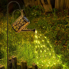 Art Light LED Solar Waterfall Watering Can, Outdoor Decorative Garden Light, Ret