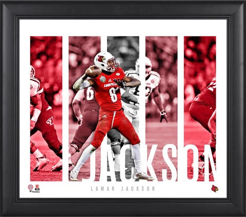 Lamar Jackson Louisville Cardinals Framed 15x17 Player Panel Collage Cover