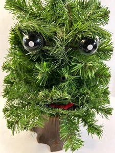 Gemmy DOUGLAS FIR The Talking Tree Animated Mouth & Eyes Talks Sings 12" TESTED - Picture 1 of 8