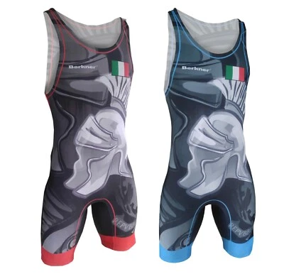 Herren ITALIEN Wrestling Singlet Anzug Berkner UWW Representative Ringertrikot - Bild 1 von 4