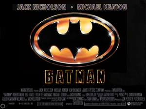 Batman 1989 UK Quad Poster Druck 30x40" Michael Keaton Jack Nicholson KOSTENLOSER VERSAND - Bild 1 von 1