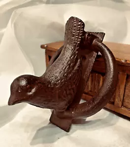 Cast Iron Metal Ornamental Bird Door Knocker - Picture 1 of 6