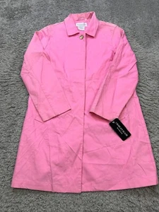 Charles Klein Jacket Women 8 Neon Pink Parka Trench Windbreaker Rain Coat NWT - Picture 1 of 10