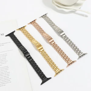 For Apple Watch Ultra 2 49mm 9 8 7 SE 41/45/40mm Slim Stainless Steel Metal Band - Picture 1 of 17