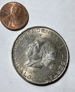 1956 CINCO PESOS MEXICO Coin - 0.720 SILVER - Legal Tender - Picture 1 of 5