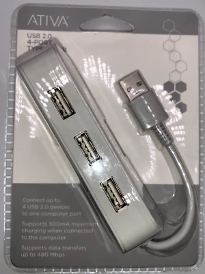 Ativa 4-Port USB Type A 2.0 Hub - Image 1 of 2