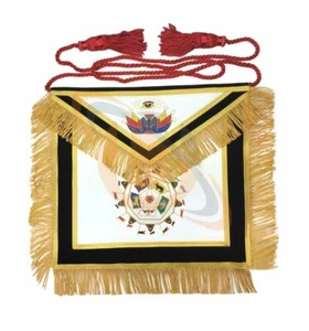 Masonic SCOTTISH RITE 32nd Degree Apron Hand Embroidery Master of Royal Secret - Picture 1 of 5