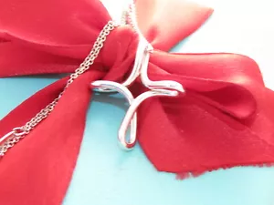 Tiffany & Co Silver Peretti Infinity Cross Necklace Pendant Charm - Picture 1 of 8