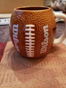 NFL Wilson Football Coffee Mug, Vintage Cup Shaped Like a Wilson Football | USED