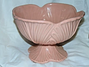 Vintage Rosenthal Netter Pink Tulip Centerpiece Bowl Dish Swirl Pedestal Italy - Picture 1 of 3