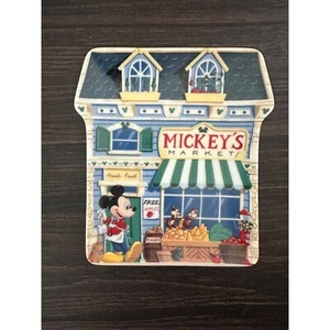 Plato colgante de pared de cerámica Disney Mickey's Market Bradford Exhange - Imagen 1 de 3