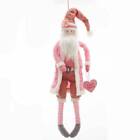 Kurt Adler Pink Santa Christmas Decoration Ornament Shabby Cottage Chic D3745