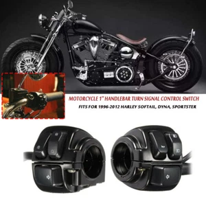 Pair  Motorcycle 1'' Handlebar Turn Signal Light Start Control Switch For Harley - Picture 1 of 11
