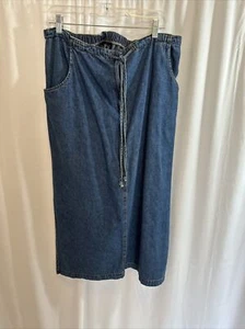 Maxi Jean Azul Denim Largo Cintura Elástica Original TY Wear Talla 1x - Imagen 1 de 8