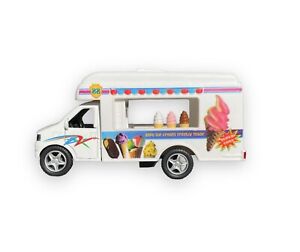 Kinsfun 5" Super Soft Ice Cream Vending Truck 1/60 Scale Diecast Model Toy 