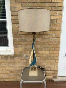 Vintage Arthur Jacobs Modeline California MCM Brass Lamp w/Concrete Base - Picture 1 of 24