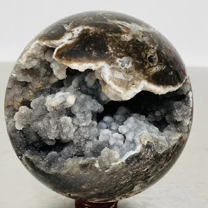 Natürlicher Sphalerit Kristall Höhle Quarz Kugel Heilkugel Präparat 2820G - Bild 1 von 12