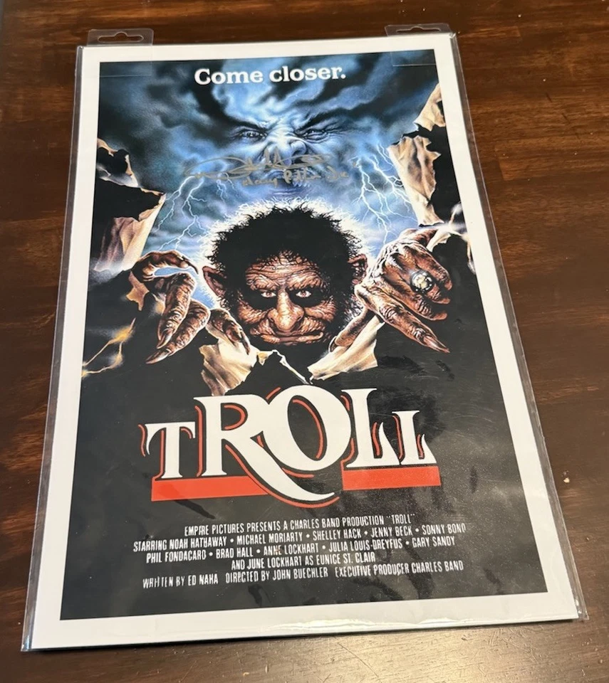 Troll Movie Poster 11 X 17 Signed By Noah Hathaway With CS&D - Image 1 of 4