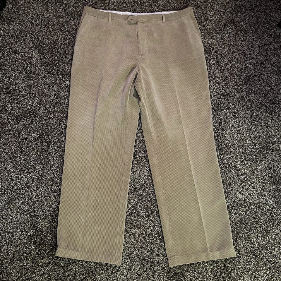 Giorgio Armani Pants Men’s Corduroy Khaki Sz 42 Lecolellezioni Made In Italy - Image 1 of 4