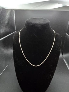 Collar de cadena Figaro de plata de ley 925 DNT Italia 18 pulgadas 3,08 g joyería fina - Imagen 1 de 18